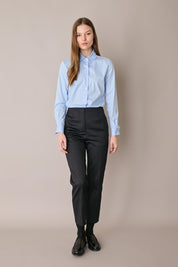 Camicia con colletto stondato