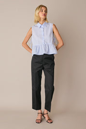 Sleeveless tie-detail blouse