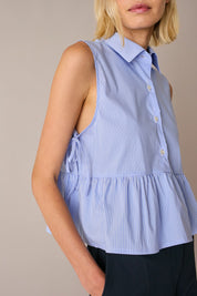 Sleeveless tie-detail blouse