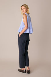 Sleeveless tie-detail blouse