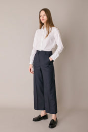 Camicia con colletto stondato
