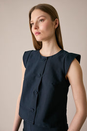 Camicia con maniche ad aletta