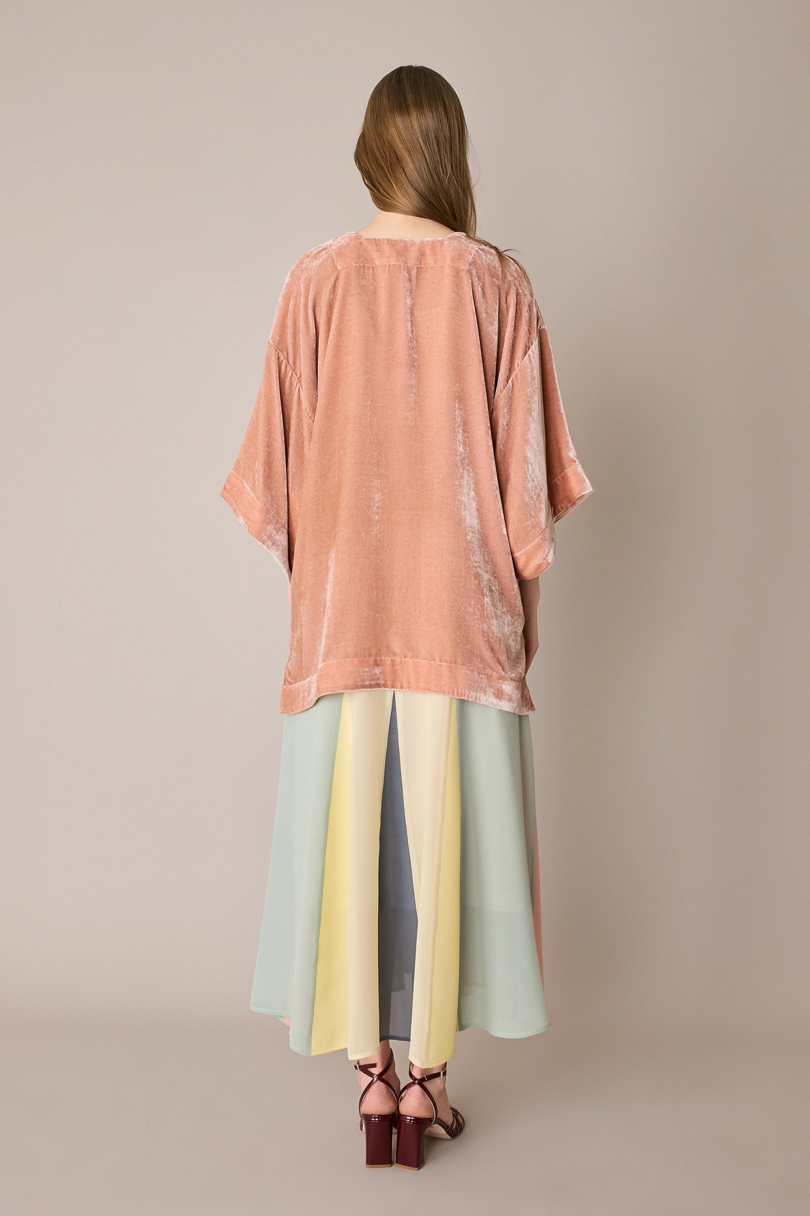 Giacca kimono in velluto di seta