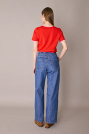 T-shirt con profili a contrasto