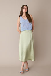 Top in tulle e seta