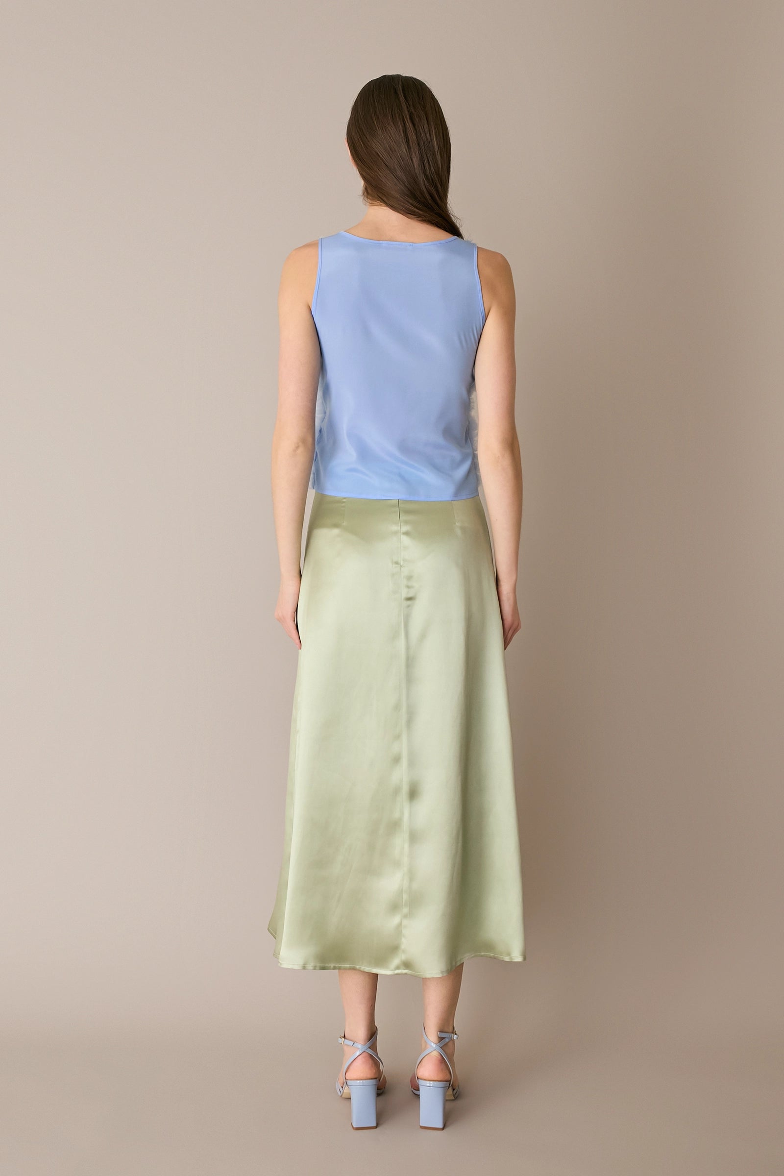 Top in tulle e seta