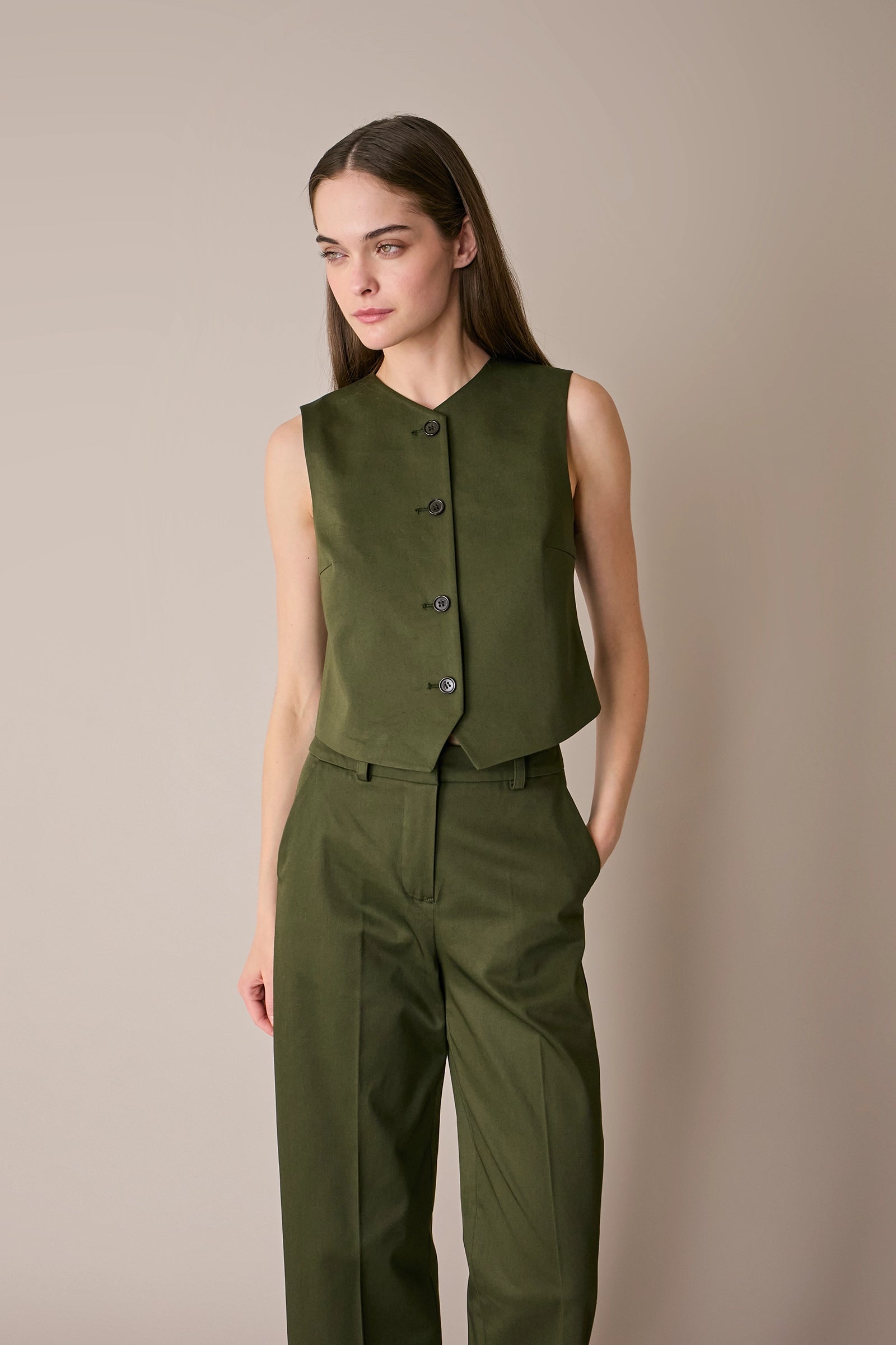 Gilet in cotone stretch