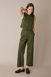 Pantaloni in cotone con cintura