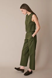 Pantaloni in cotone con cintura
