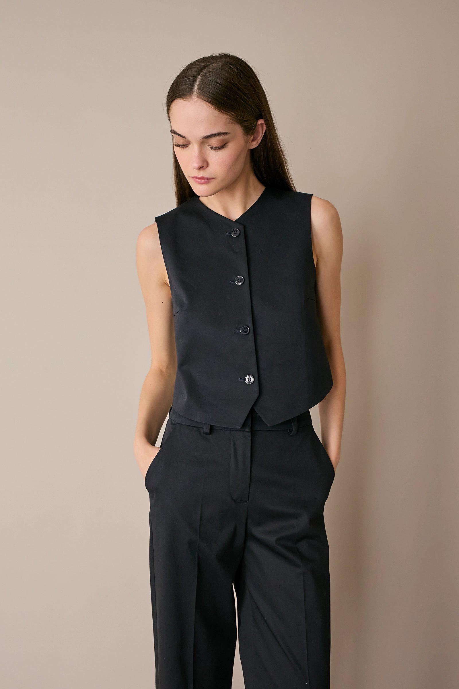 Gilet in cotone stretch