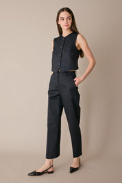 Pantaloni in cotone con cintura