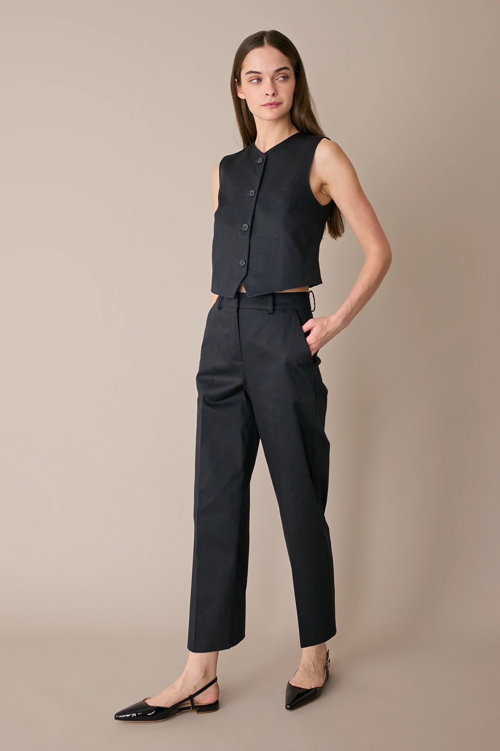 Gilet in cotone stretch