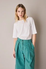 T-shirt in cotone con mezze maniche