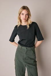 T-shirt in cotone con mezze maniche