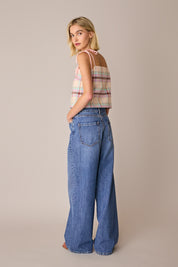 Spaghetti strap top with ruffles
