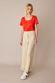 Wide-neck T-shirt