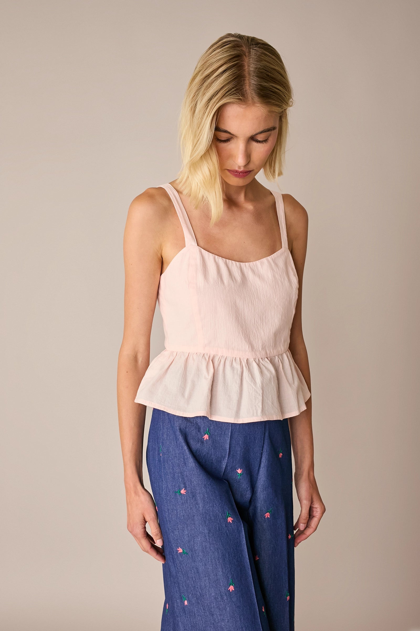 Cotton peplum top