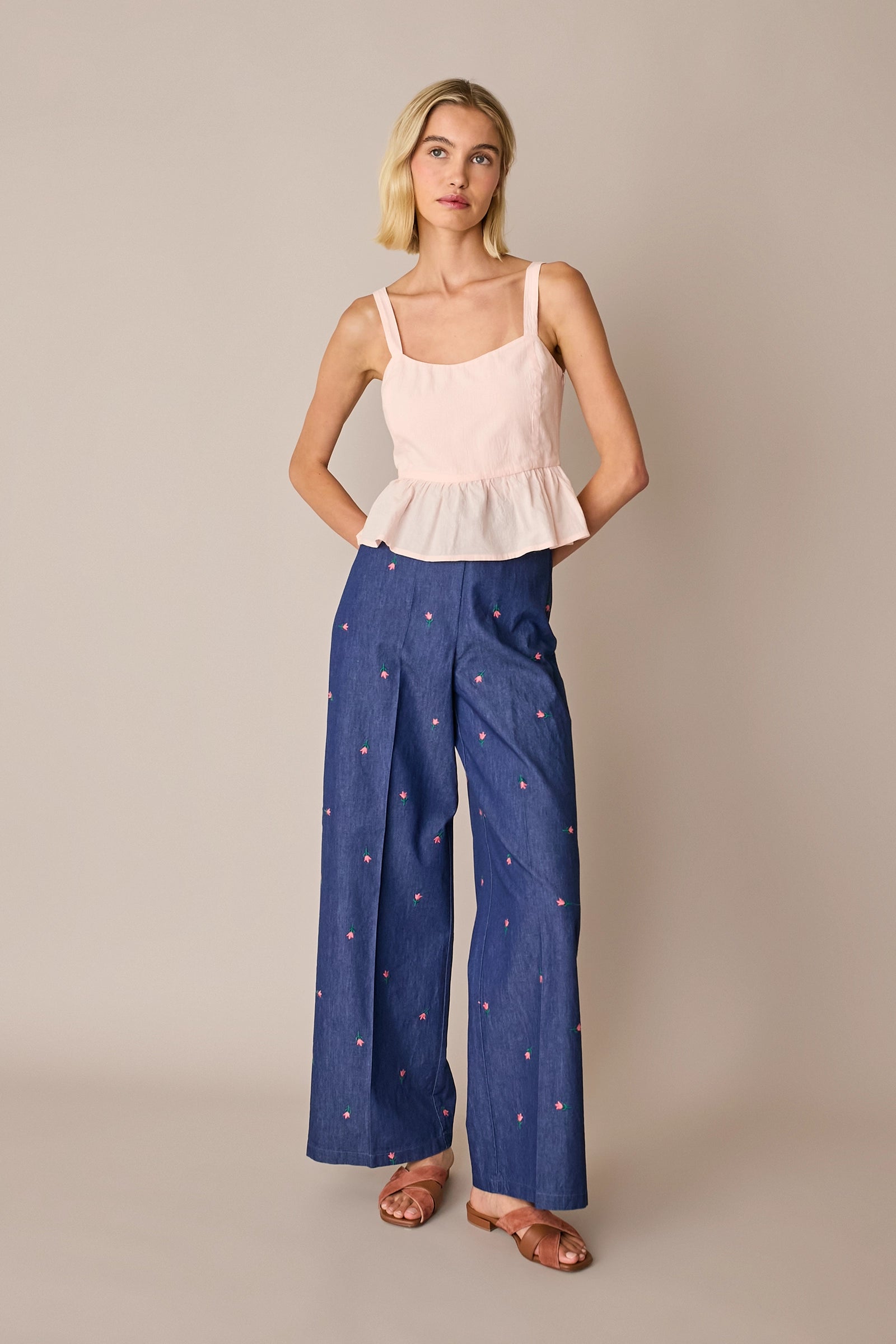 Cotton peplum top