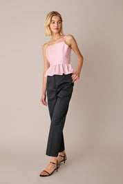 Open-back top with frill detail
