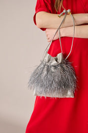 Abito lungo a portafoglio in seta