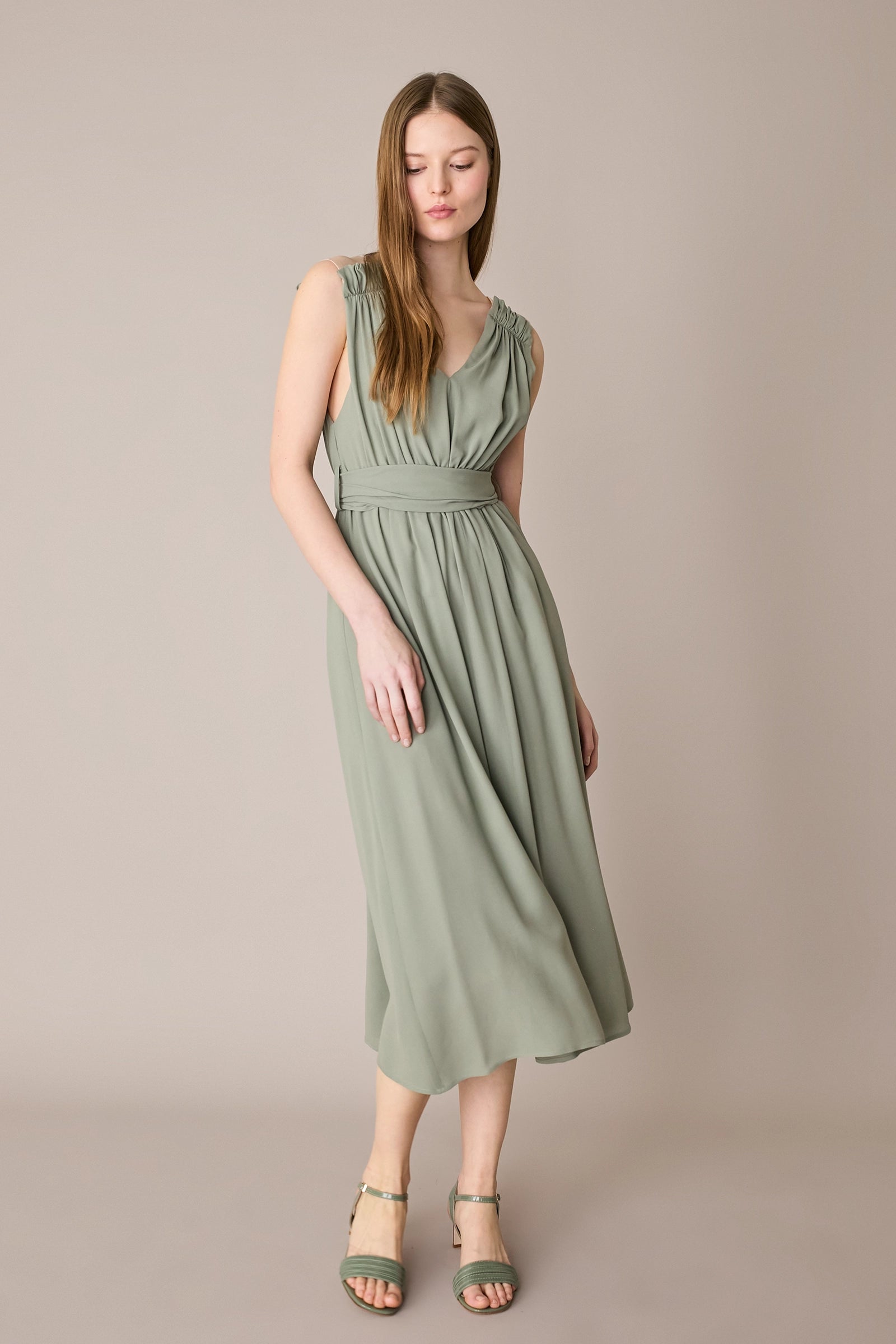 Abito drappeggiato in seta