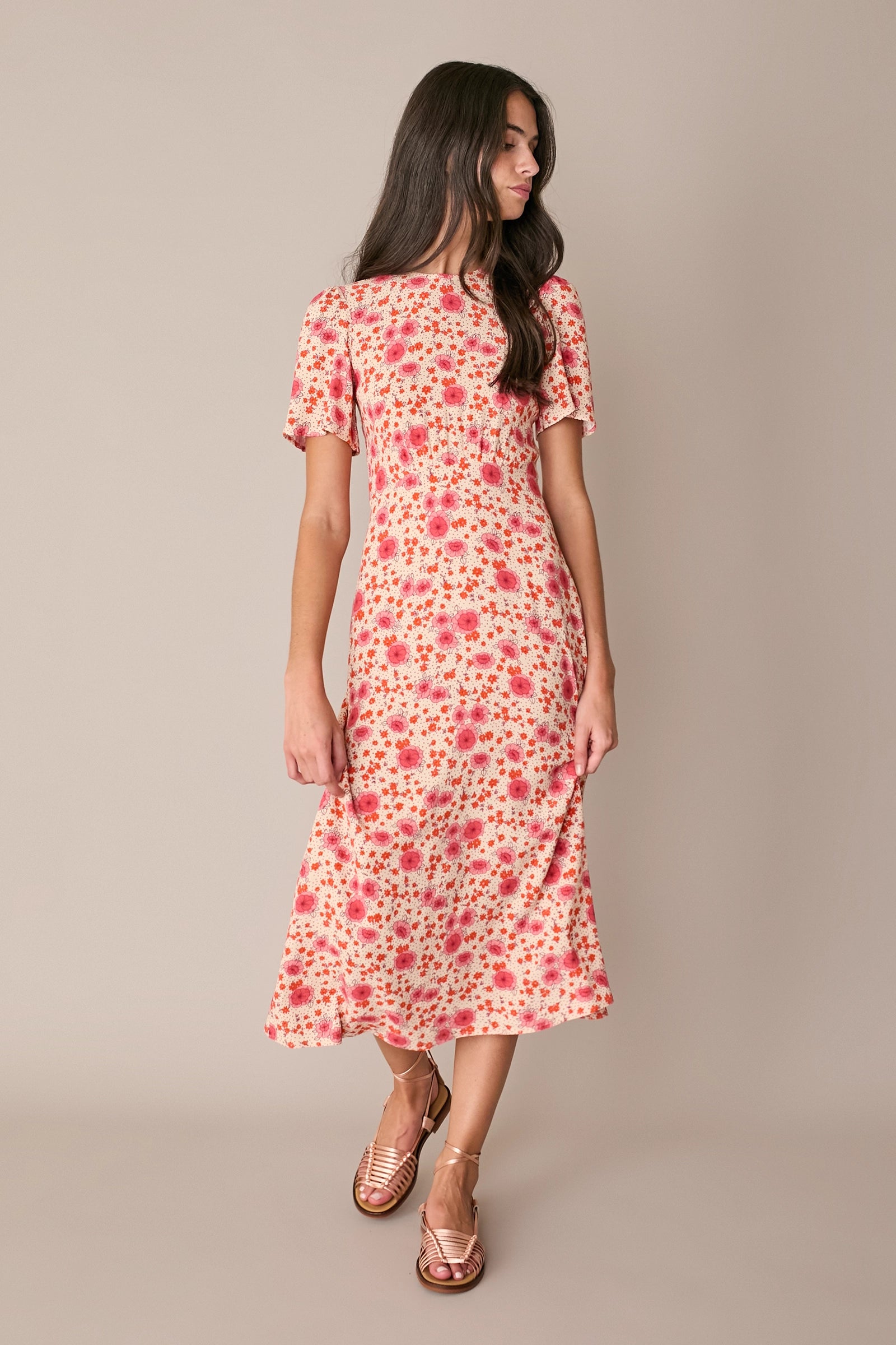 Floral midi dress