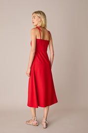 
Long dress with knotted shoulder straps