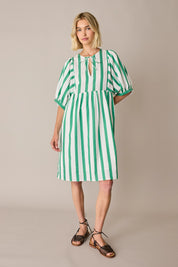 Striped cotton dress