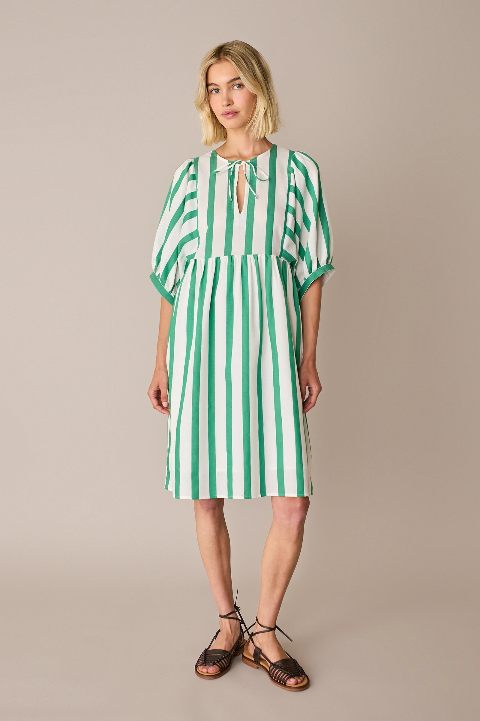 Striped cotton dress