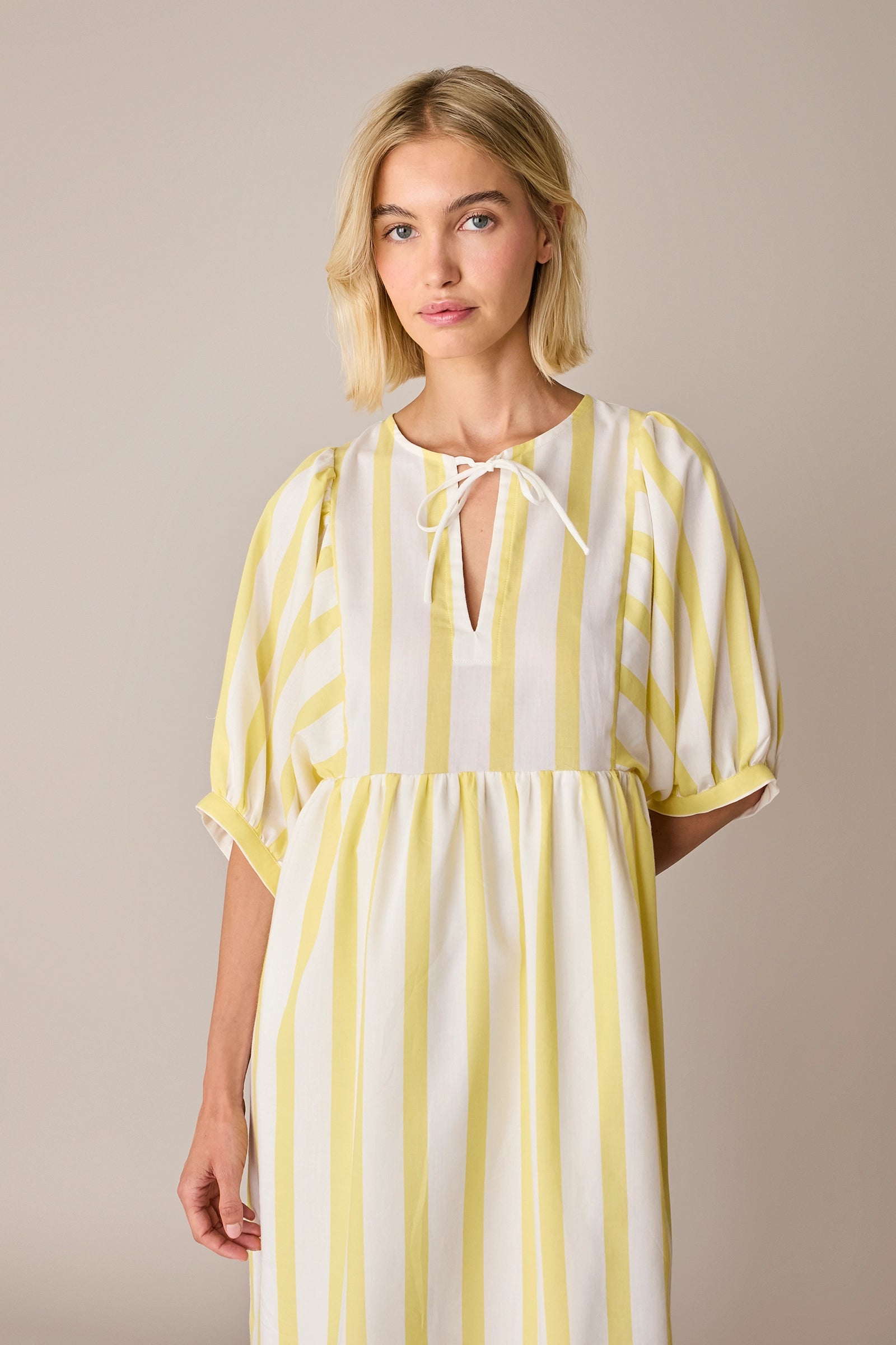 Striped cotton dress