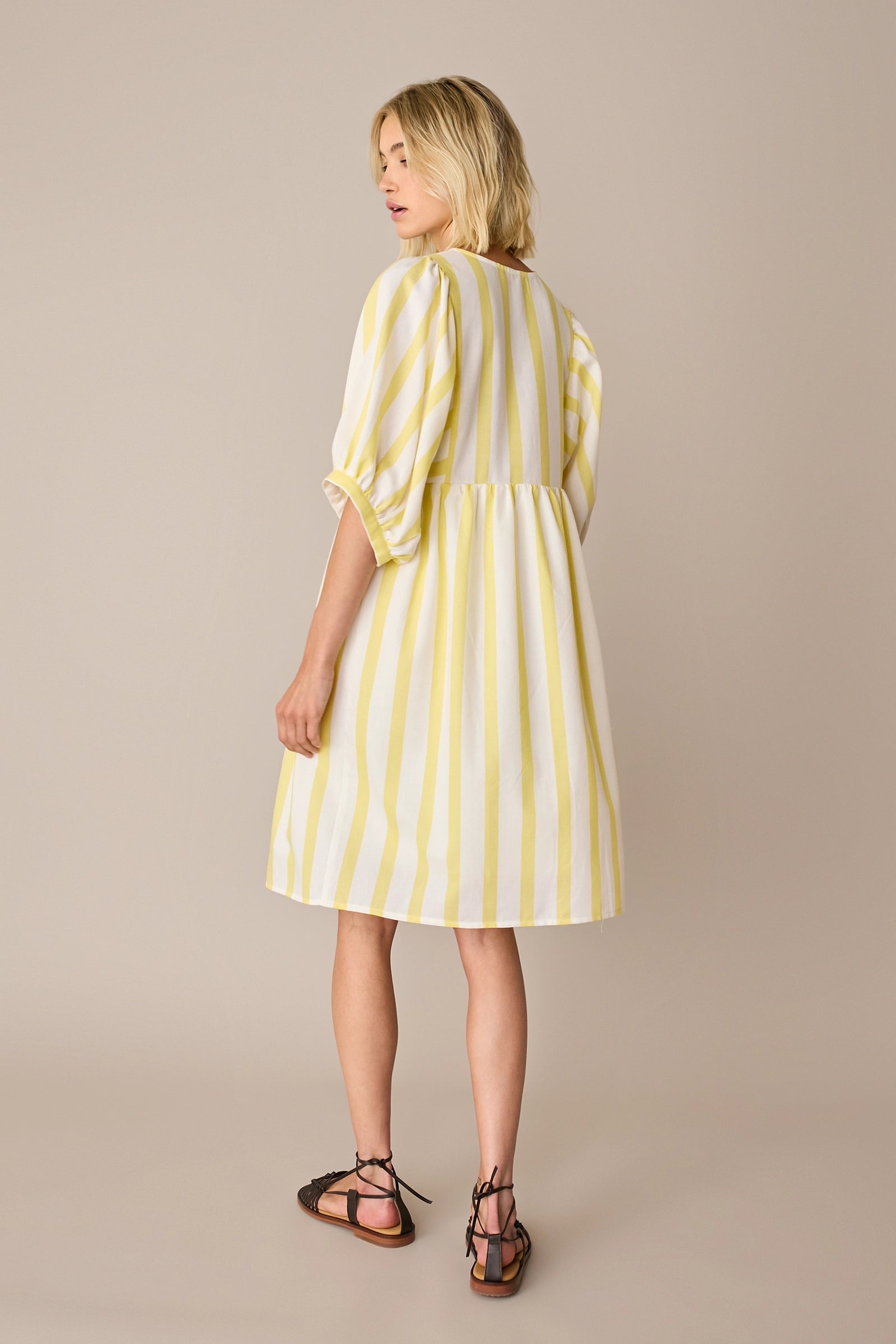 Striped cotton dress