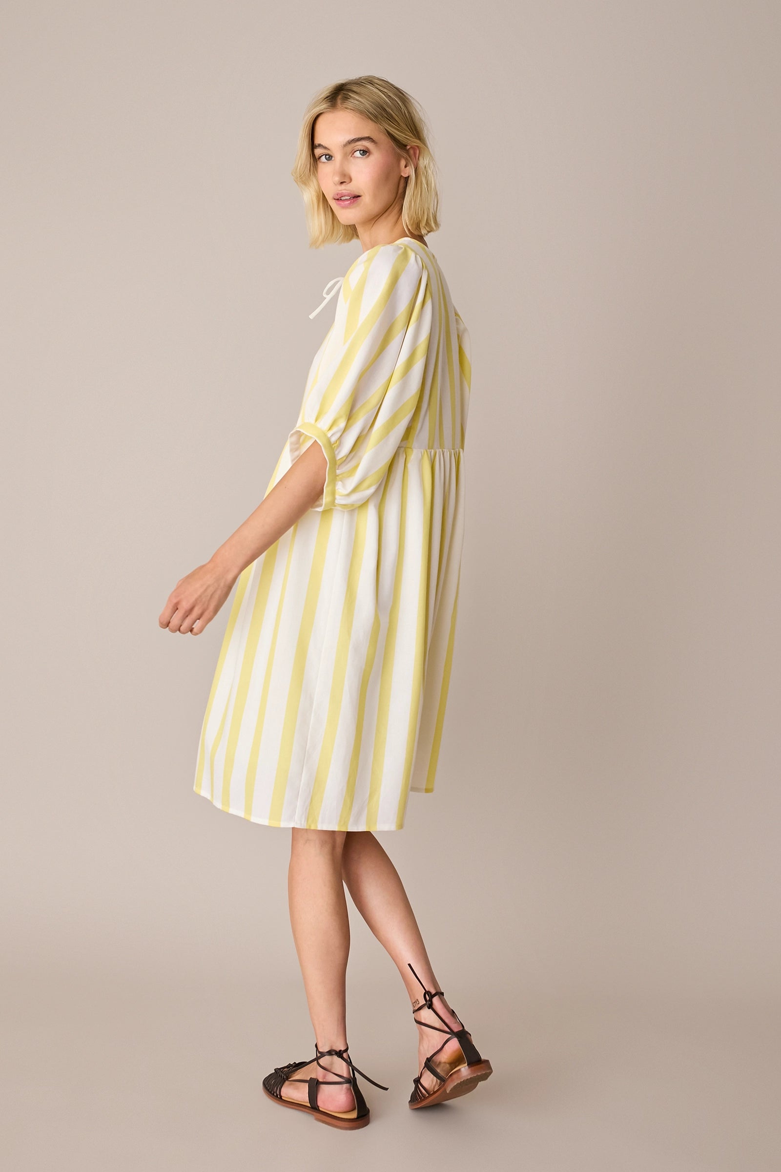 Striped cotton dress