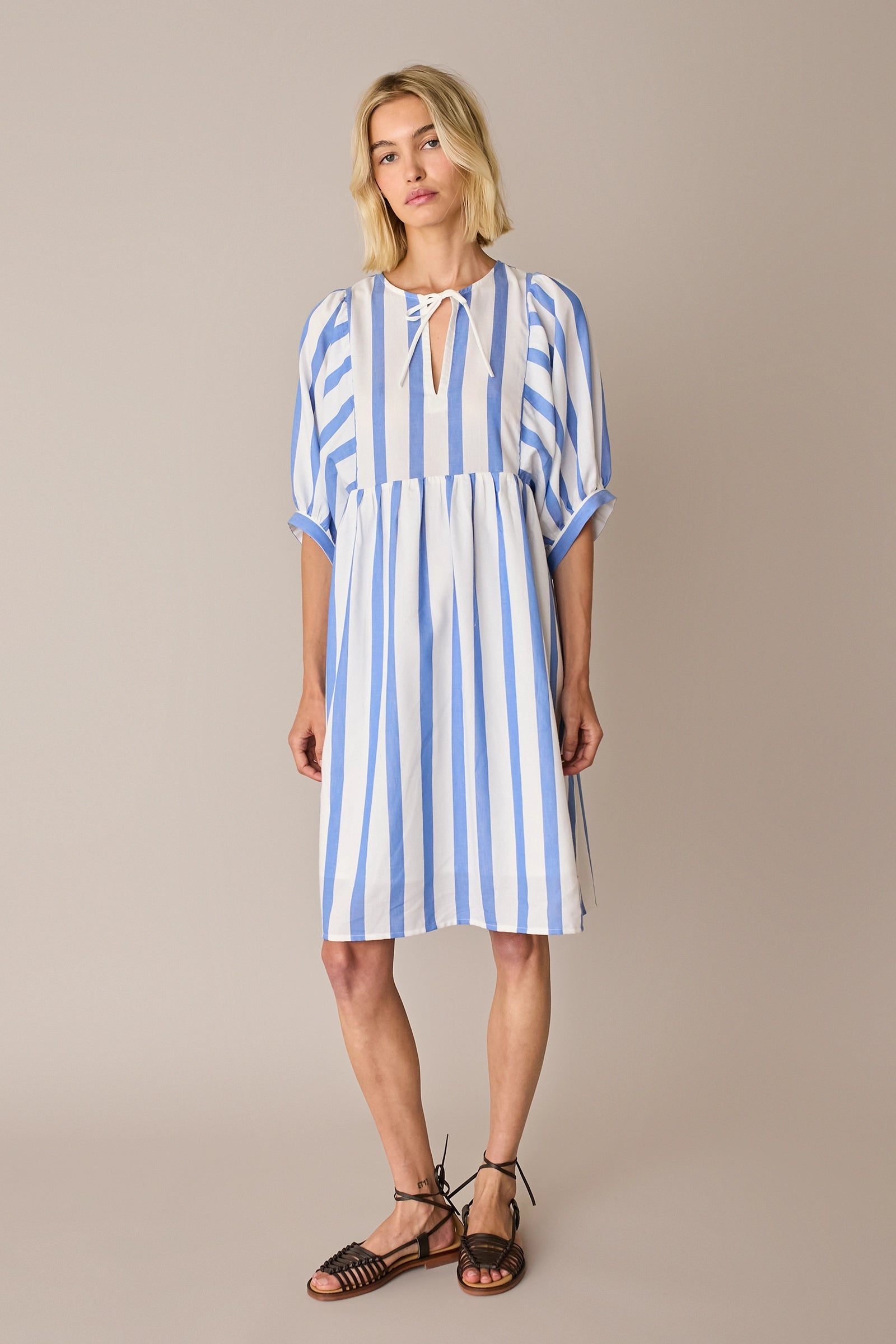 Striped cotton dress