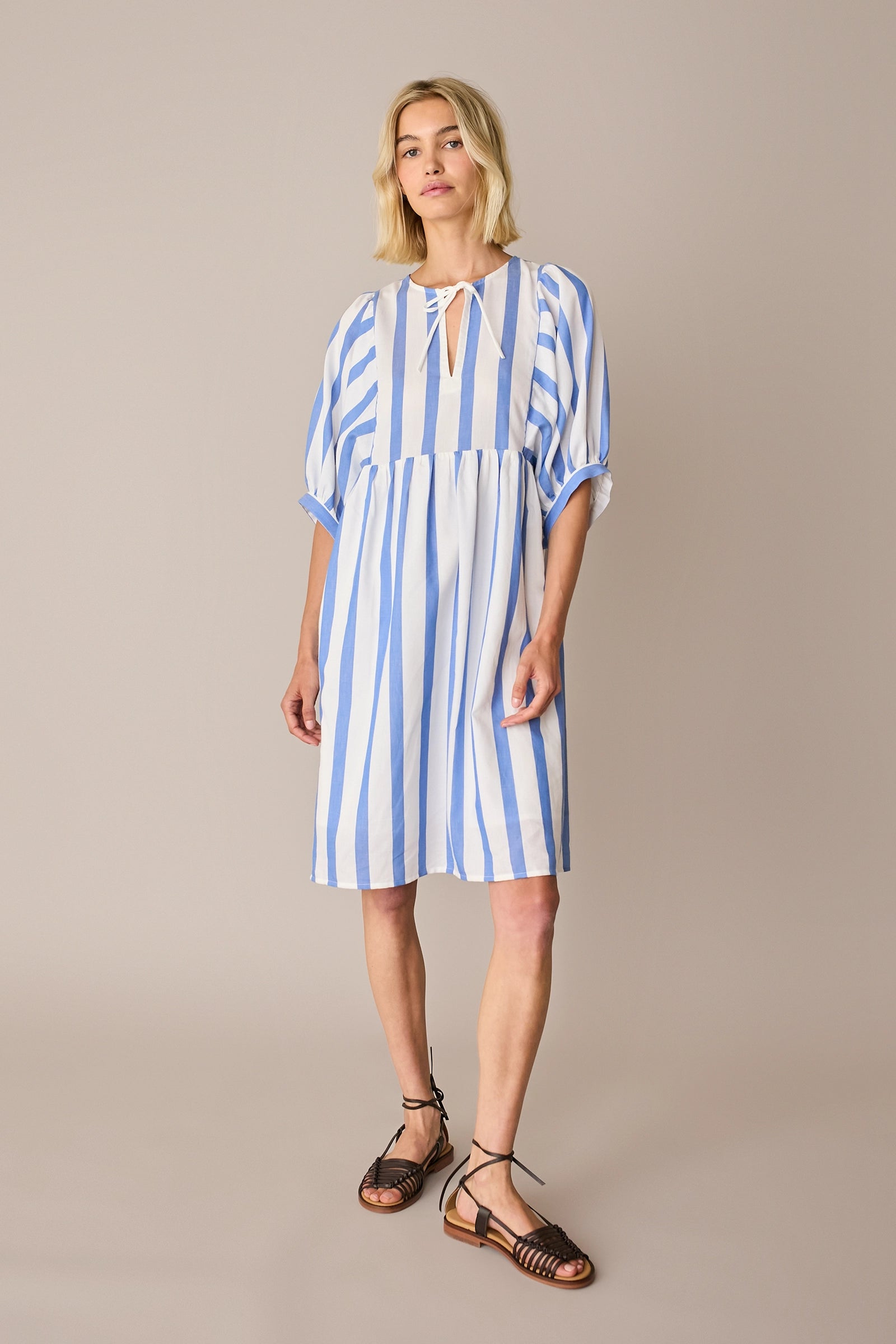 Striped cotton dress