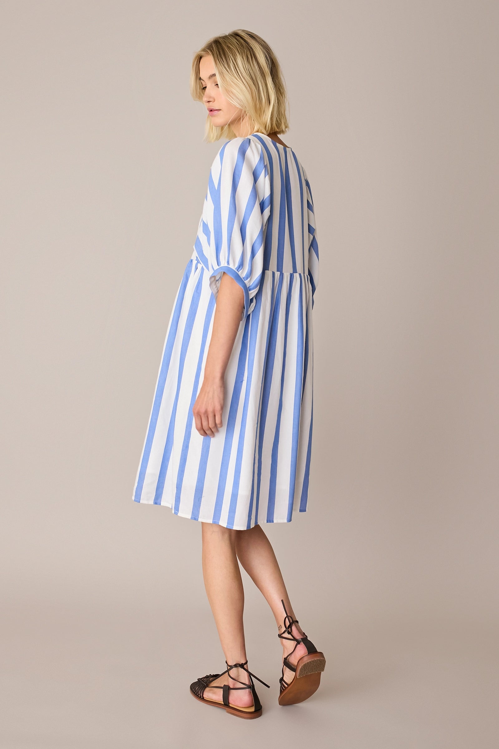 Striped cotton dress