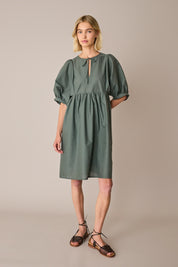 Cotton dress with loose sleeves