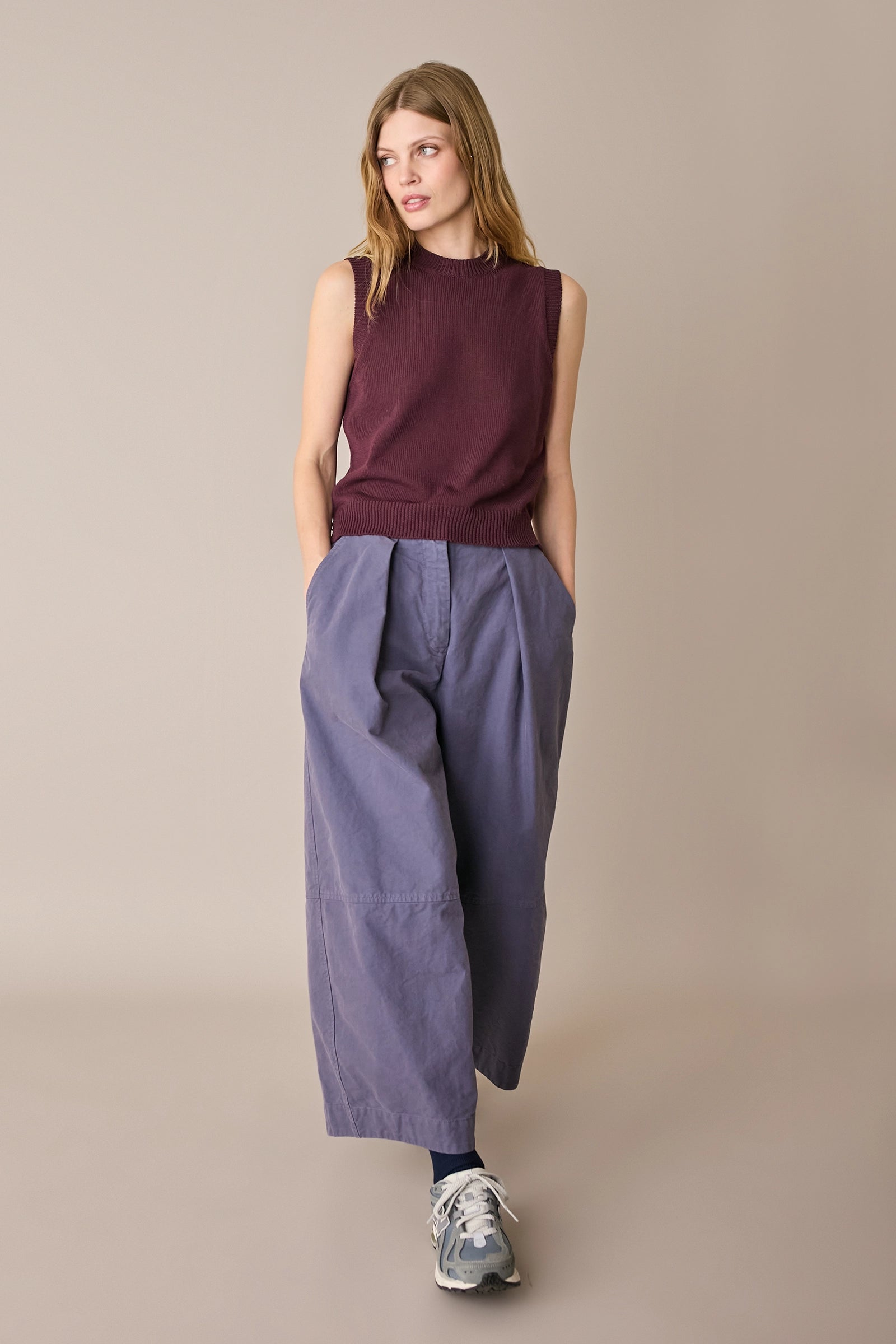Pantaloni ampi in cotone