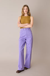Pantaloni cinque tasche in drill di cotone