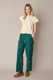 Pantaloni sportivi con impunture a contrasto