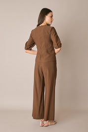 Pantaloni fluidi con elastico in vita