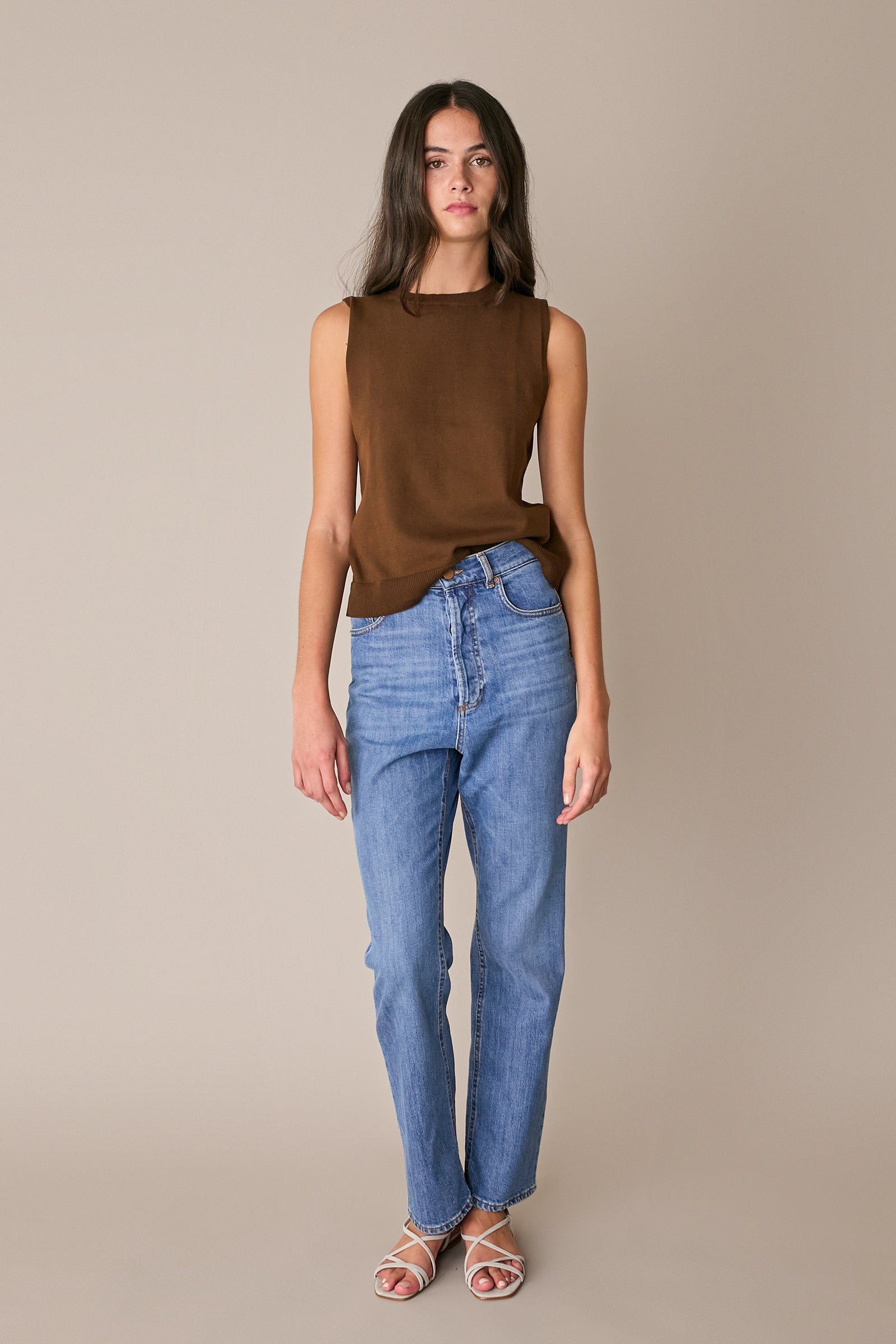 Jeans elasticizzati a gamba dritta