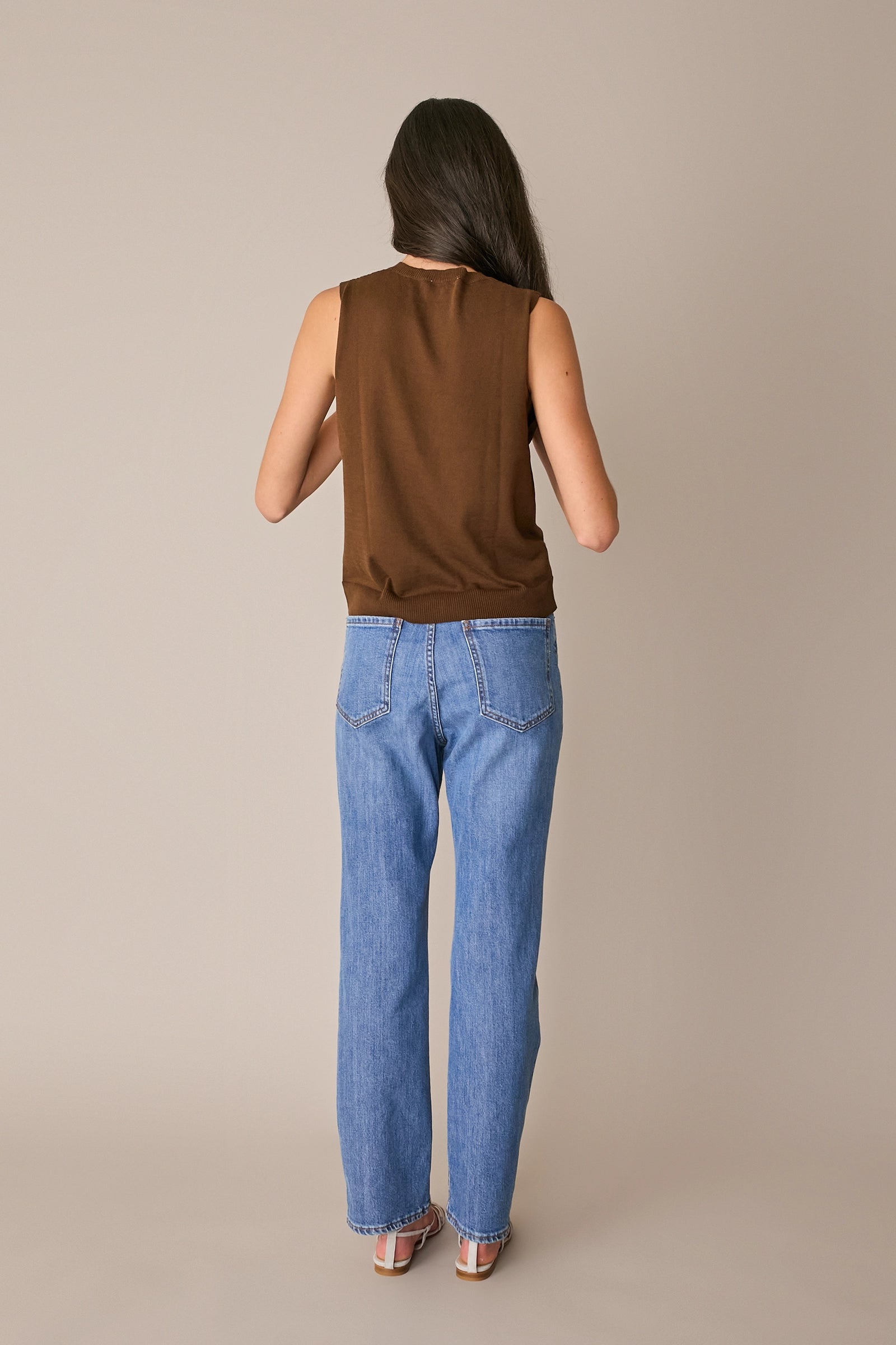 Jeans elasticizzati a gamba dritta