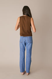 Jeans elasticizzati a gamba dritta
