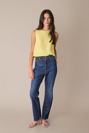 Jeans elasticizzati a gamba dritta