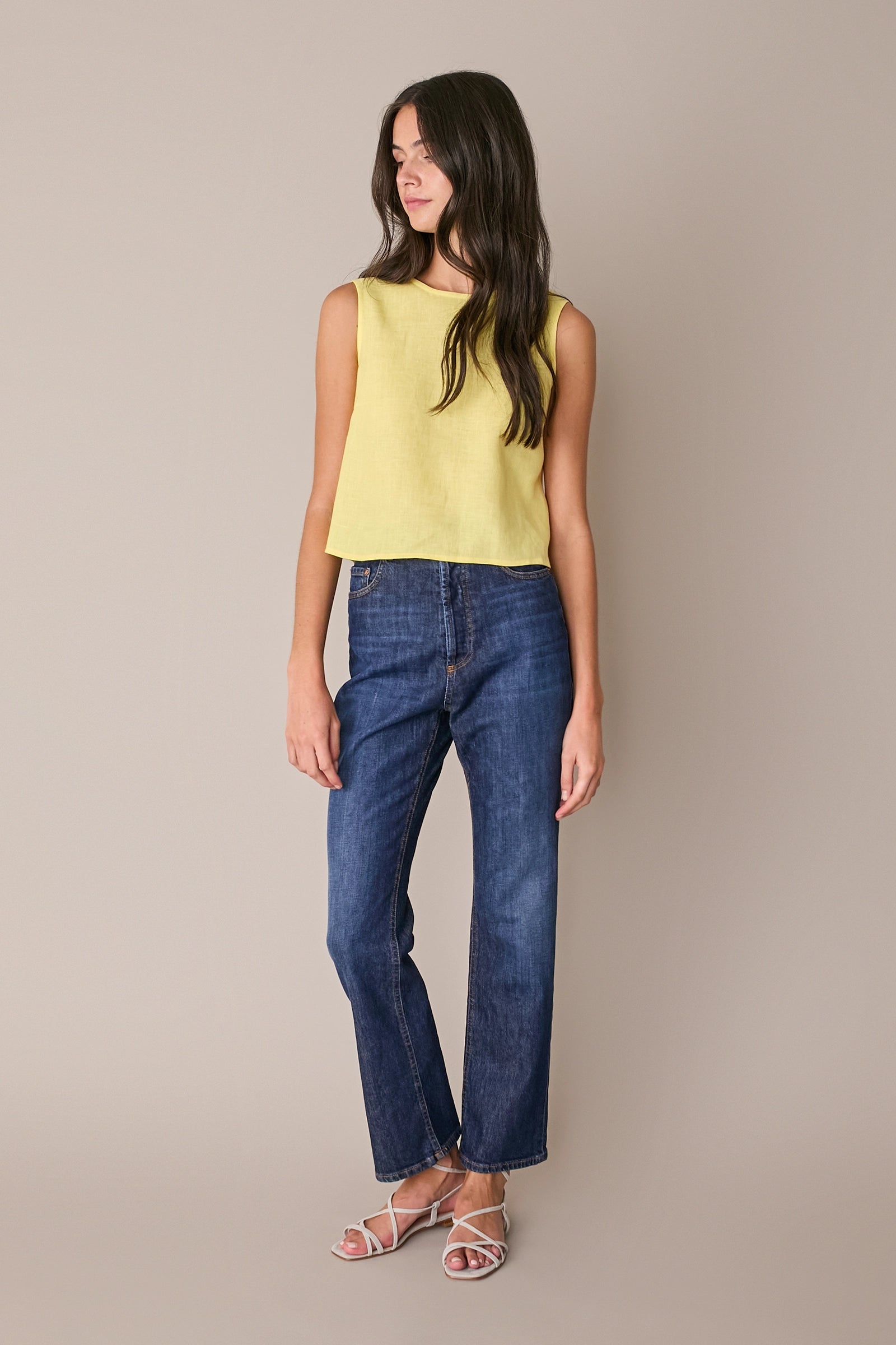 Jeans elasticizzati a gamba dritta