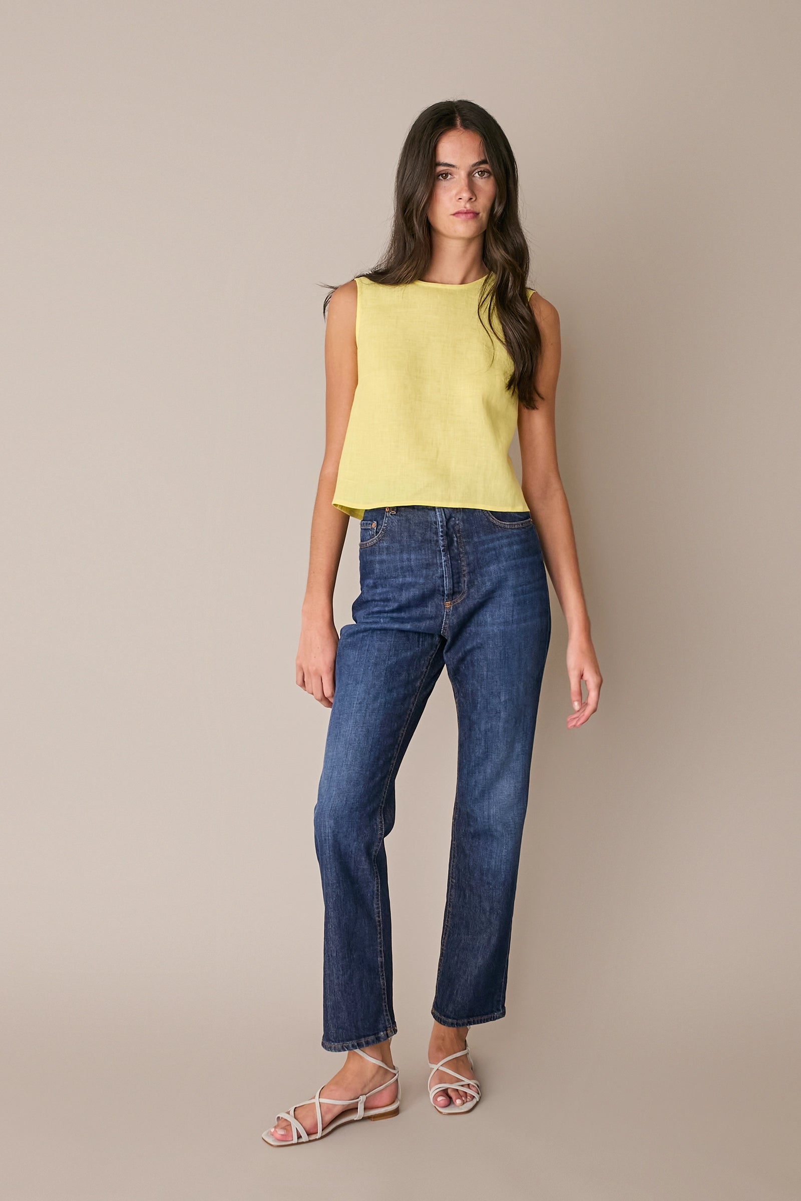 Jeans elasticizzati a gamba dritta