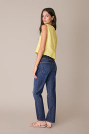 Jeans elasticizzati a gamba dritta