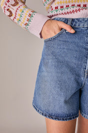 Shorts 5 tasche in denim