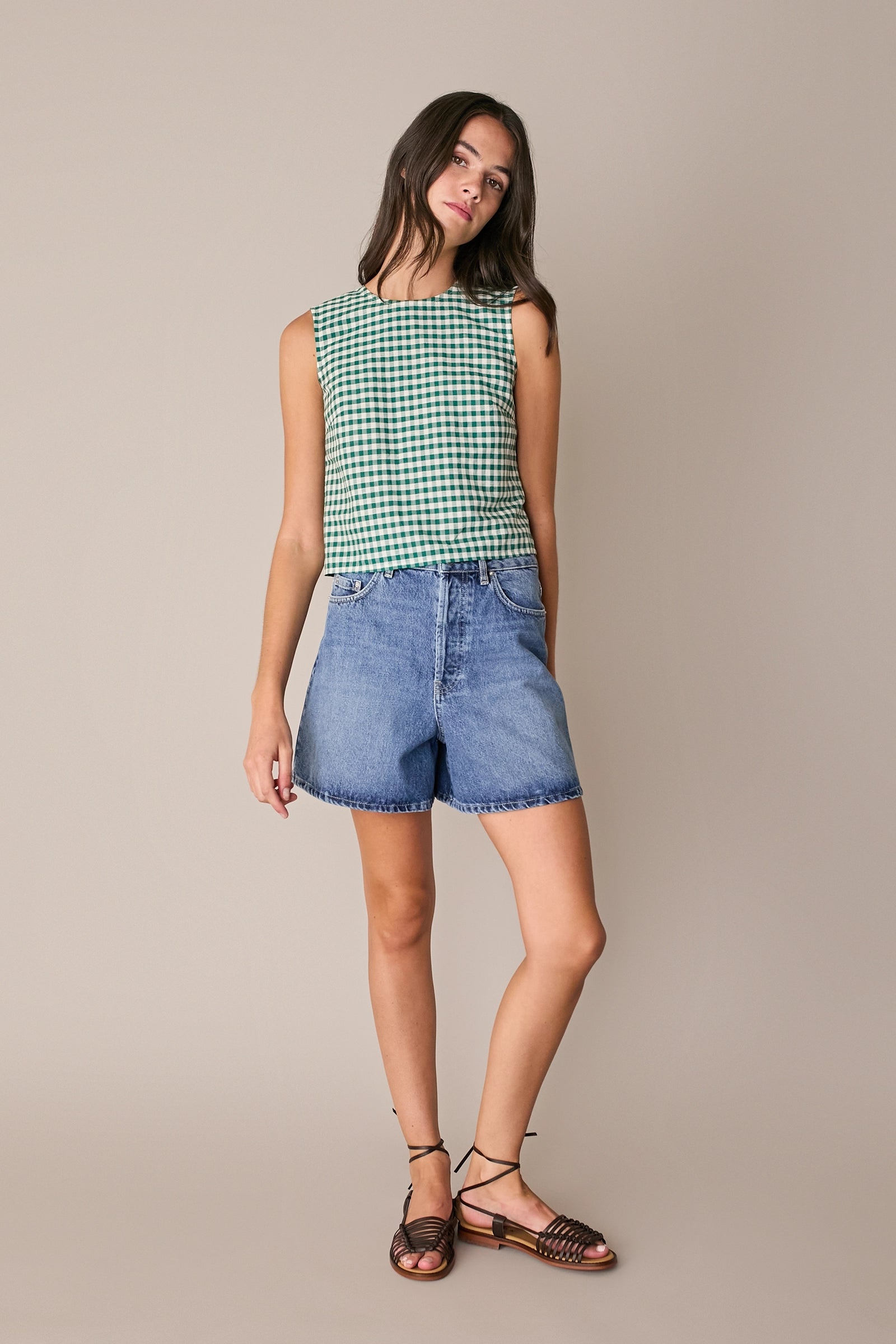 Shorts 5 tasche in denim