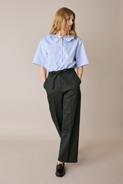 Pantaloni in cotone con cintura